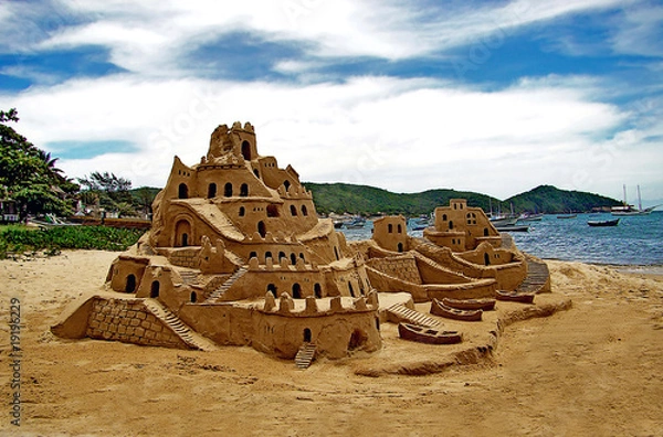 Obraz sand castle on the beach