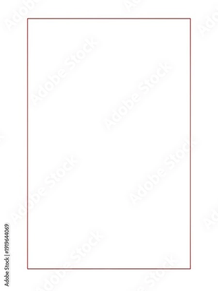Obraz Red square frame, empty or blank photo frame, border, banner