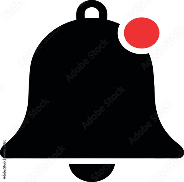 Obraz Notification bell icon with red alert badge