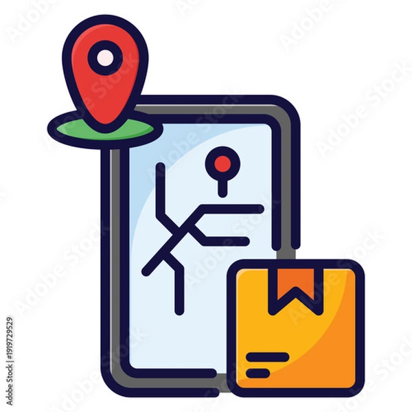 Obraz Cargo Tracking Icon