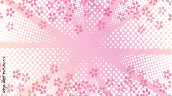 Obraz 桜　春　和柄　背景　