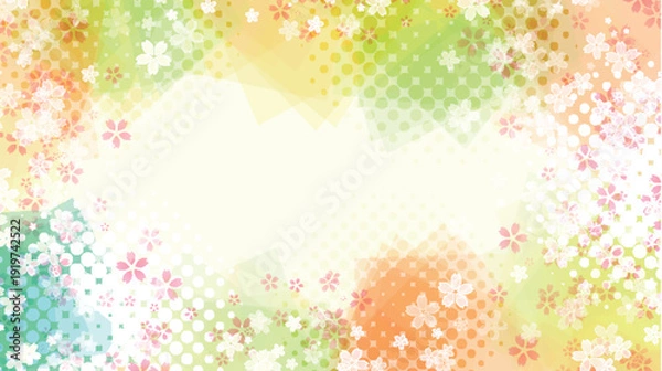 Obraz 桜　春　和柄　背景　