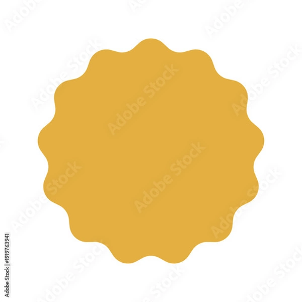 Obraz 波形円フレームのベクター素材