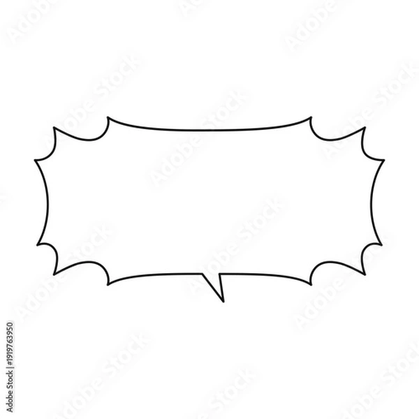 Obraz シンプルな爆発の吹き出しイラスト素材