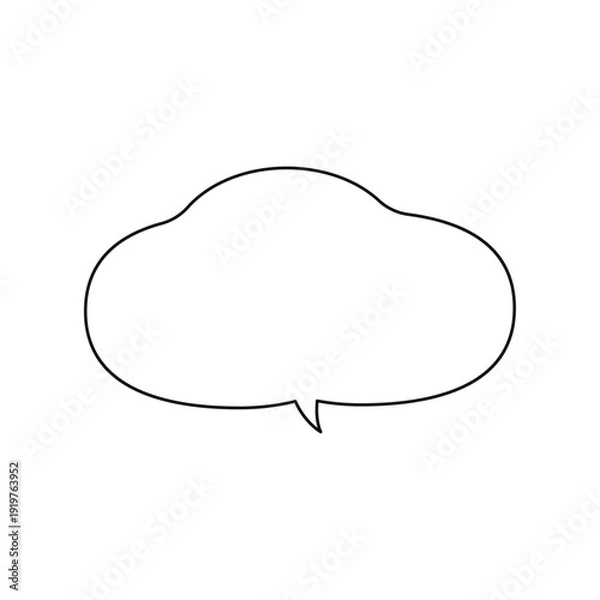 Obraz ナチュラルな雲形の吹き出しのベクターイラスト素材