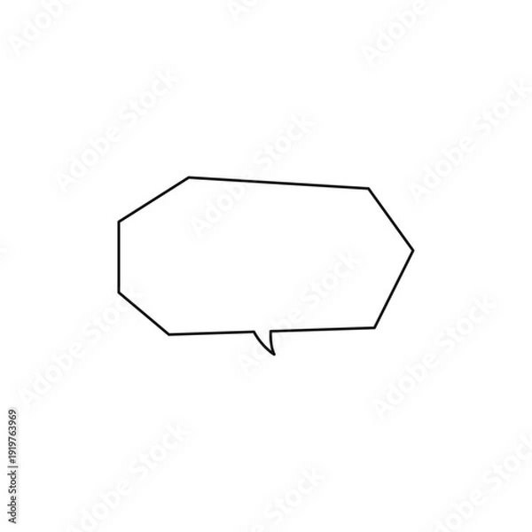 Obraz 小見出し用のシンプルな多角形の吹き出しのベクターイラスト素材