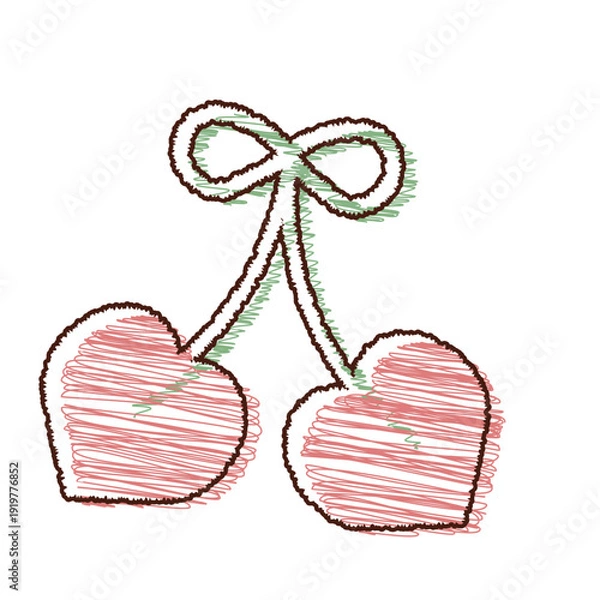 Fototapeta さくらんぼのイラスト素材