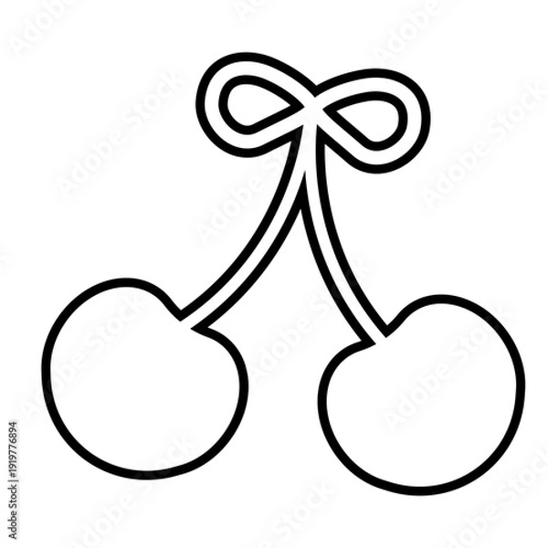 Fototapeta さくらんぼのイラスト素材