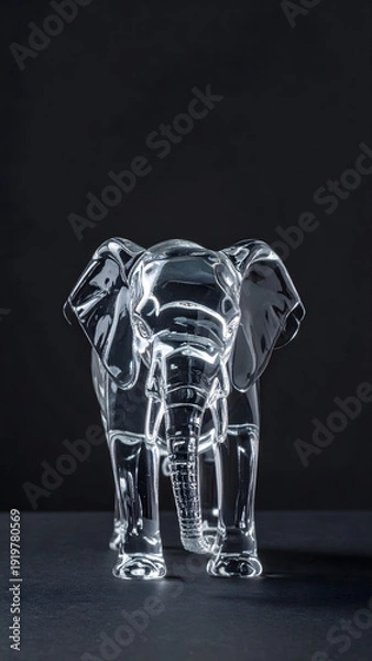 Obraz ガラスでできた透明な象