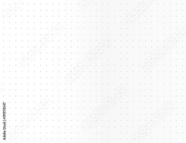 Fototapeta Dotted notepaper background. Notebook backdrop illustration for design