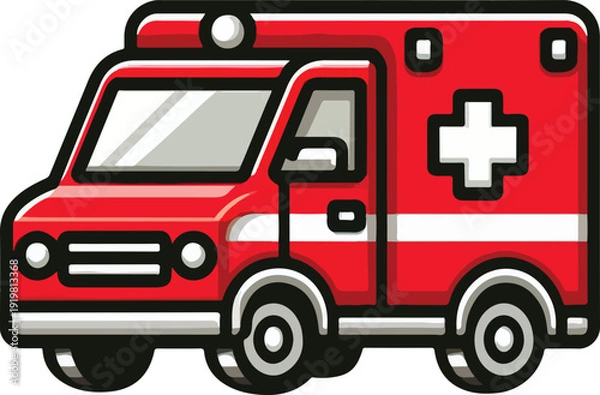 Obraz Red Ambulance Vector