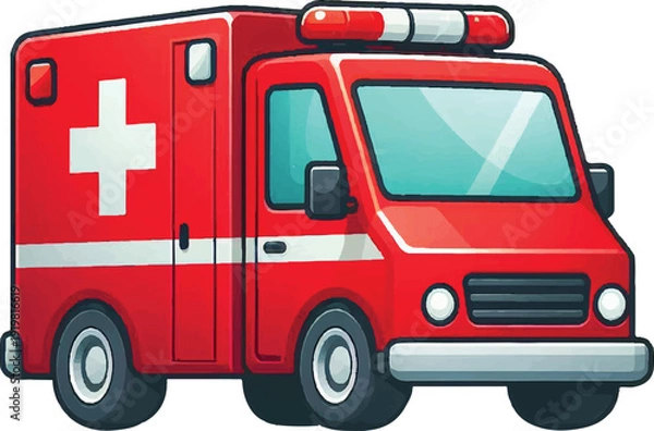 Obraz Red Ambulance Vector
