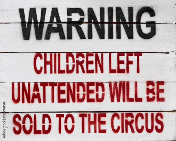 Fototapeta Warnschild