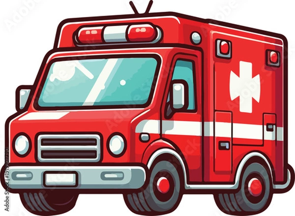Obraz red ambulance