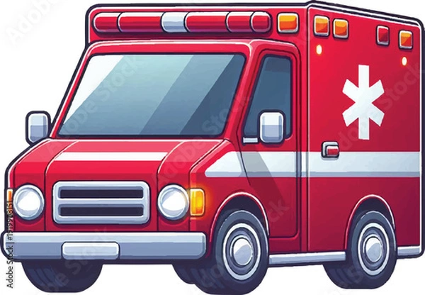 Obraz red ambulance