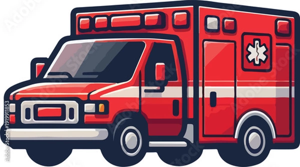 Obraz red ambulance