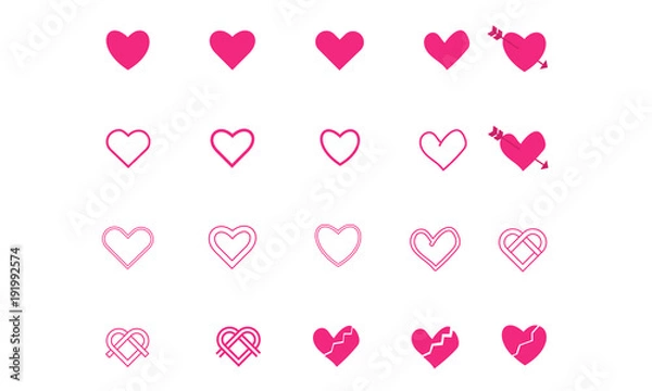 Obraz Hearts Icons