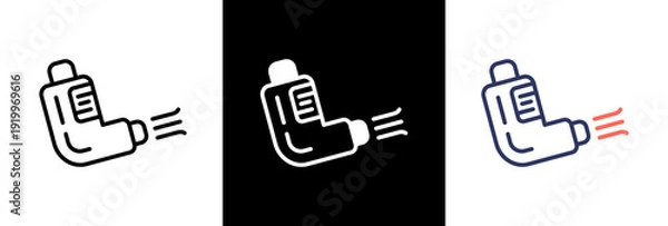 Obraz Smart Inhaler triple icon