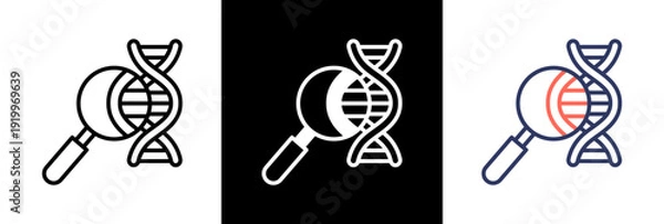 Obraz Genetic Testing triple icon