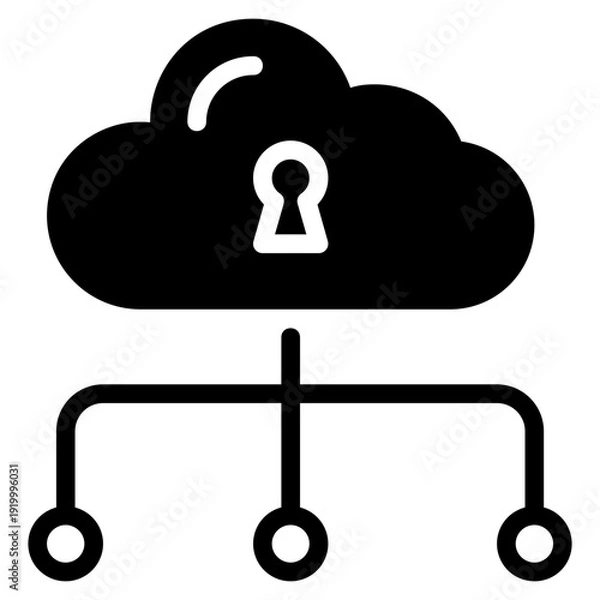 Fototapeta Cloud Housting Icon