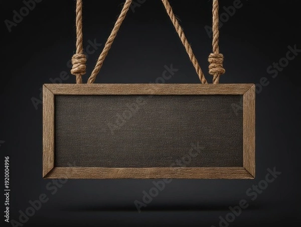 Obraz blank signboard isolated on a black background