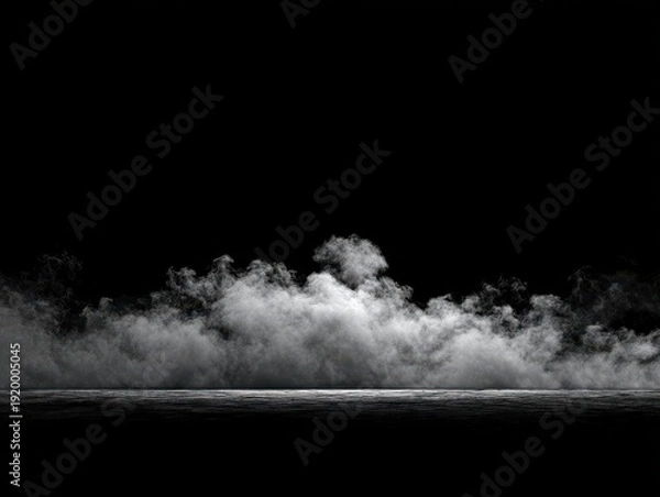 Obraz fog overlay element isolated on a black background