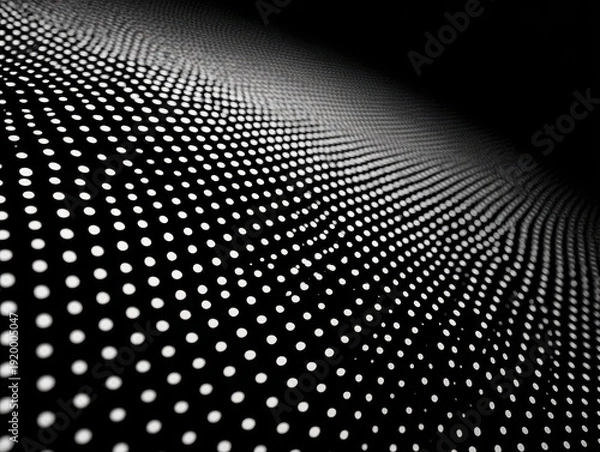 Obraz halftone dots overlay isolated on a black background