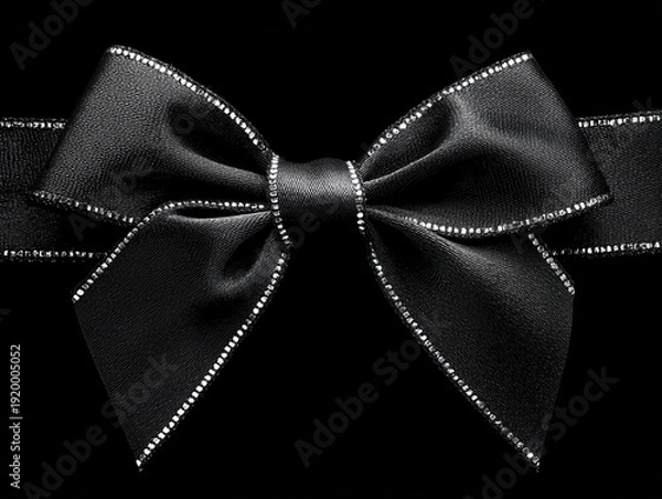 Obraz ribbon bow isolated on a black background
