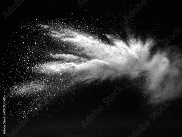 Obraz chalk dust cloud isolated on a black background