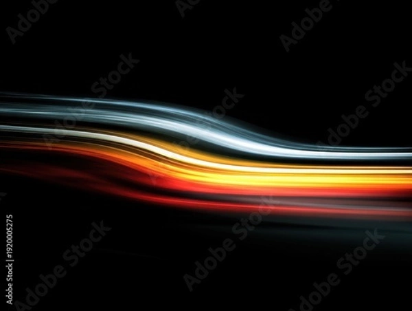 Obraz motion blur streak isolated on a black background