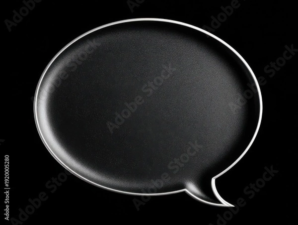 Obraz speech bubble empty isolated on a black background