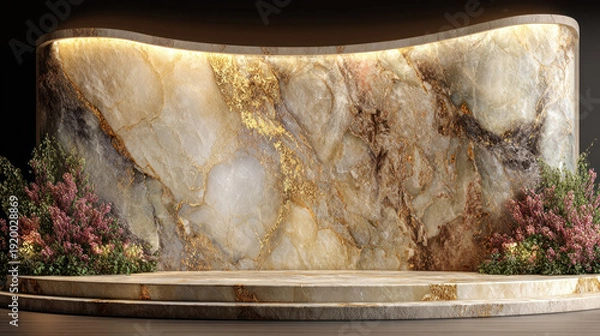 Obraz Marble Curved Backdrop