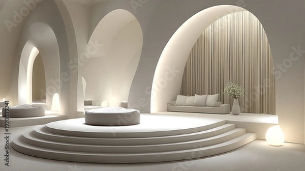 Obraz Modern Arched Lobby Stage