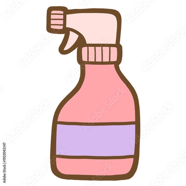 Obraz Cute Cleaning Spray Bottle Organization Clipart