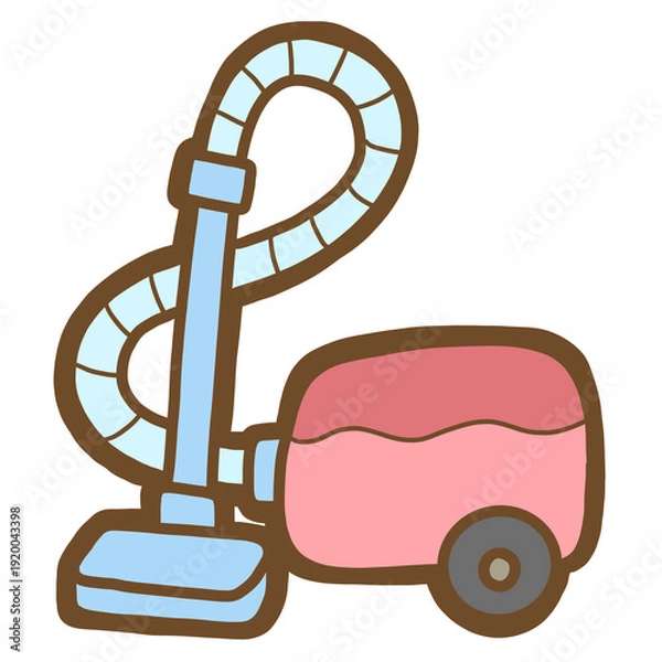 Obraz Cute Vacuum Cleaner Organization Clipart