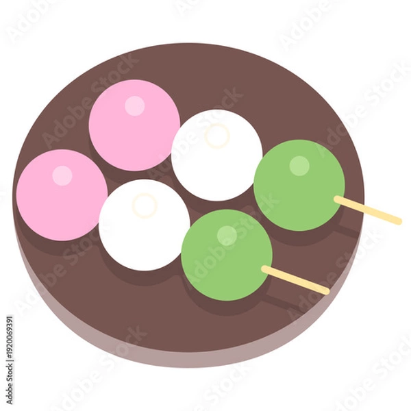 Obraz 三色団子のイラスト