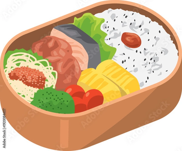 Obraz 手作り弁当のイメージイラスト
