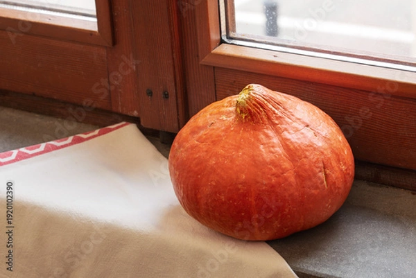 Obraz Orange pumpkin close to the window