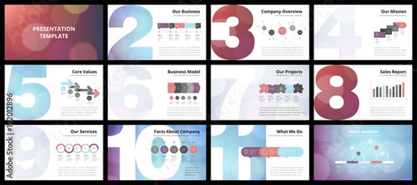 Fototapeta Business presentation templates