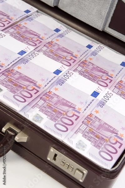 Fototapeta Voller Geldkoffer