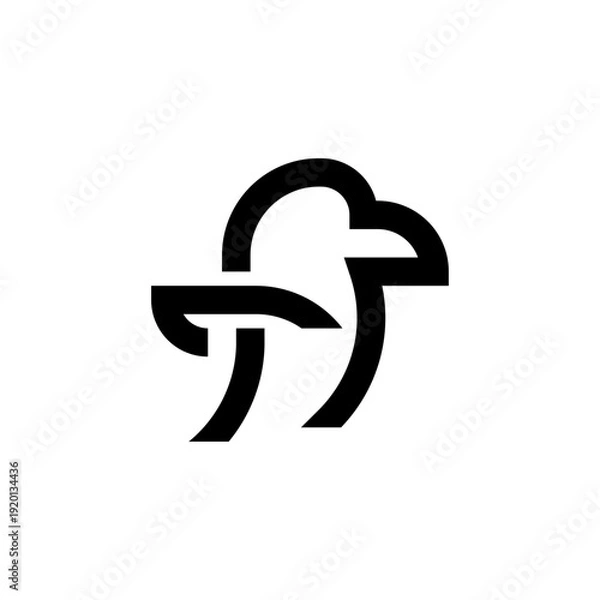 Obraz Simple and clean bird logo
