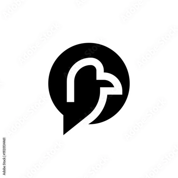 Obraz Simple and clean chat bird logo