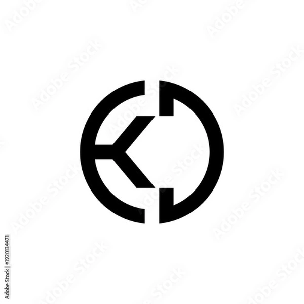 Obraz Simple and clean Letter KD logo