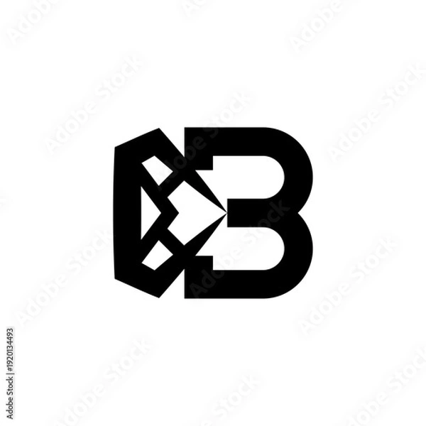 Obraz Simple letter B diamond logo