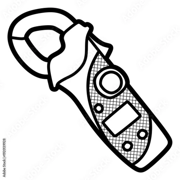 Obraz ampere pliers vector image, editable lines