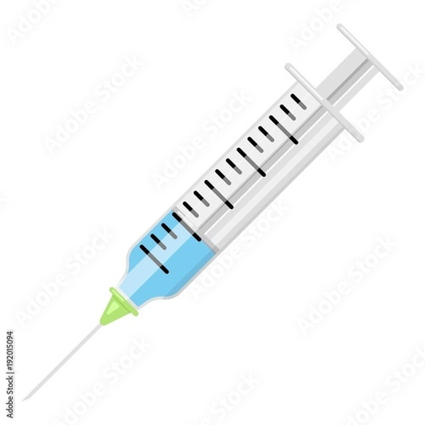 Obraz Syringe icon, flat style