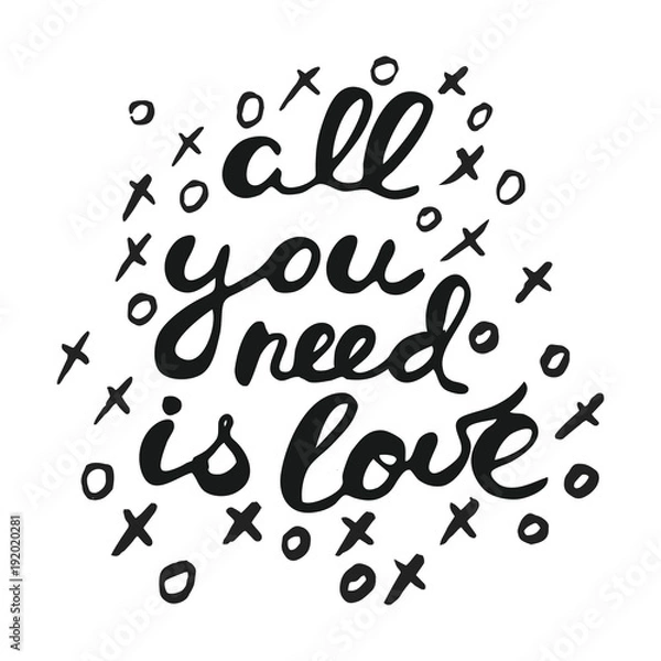 Fototapeta Lettering quote in hand drawn style.