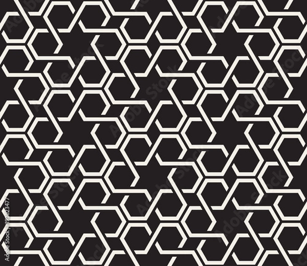 Fototapeta Vector seamless pattern. Modern stylish abstract texture. Repeating geometric tiles from striped elements i