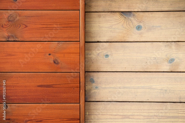Obraz Warm And Cool Wooden Surface Texture Contrast Background
