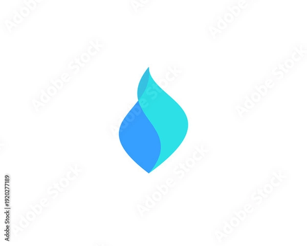 Obraz Abstract water  logo icon design. Drop aqua flow logotype